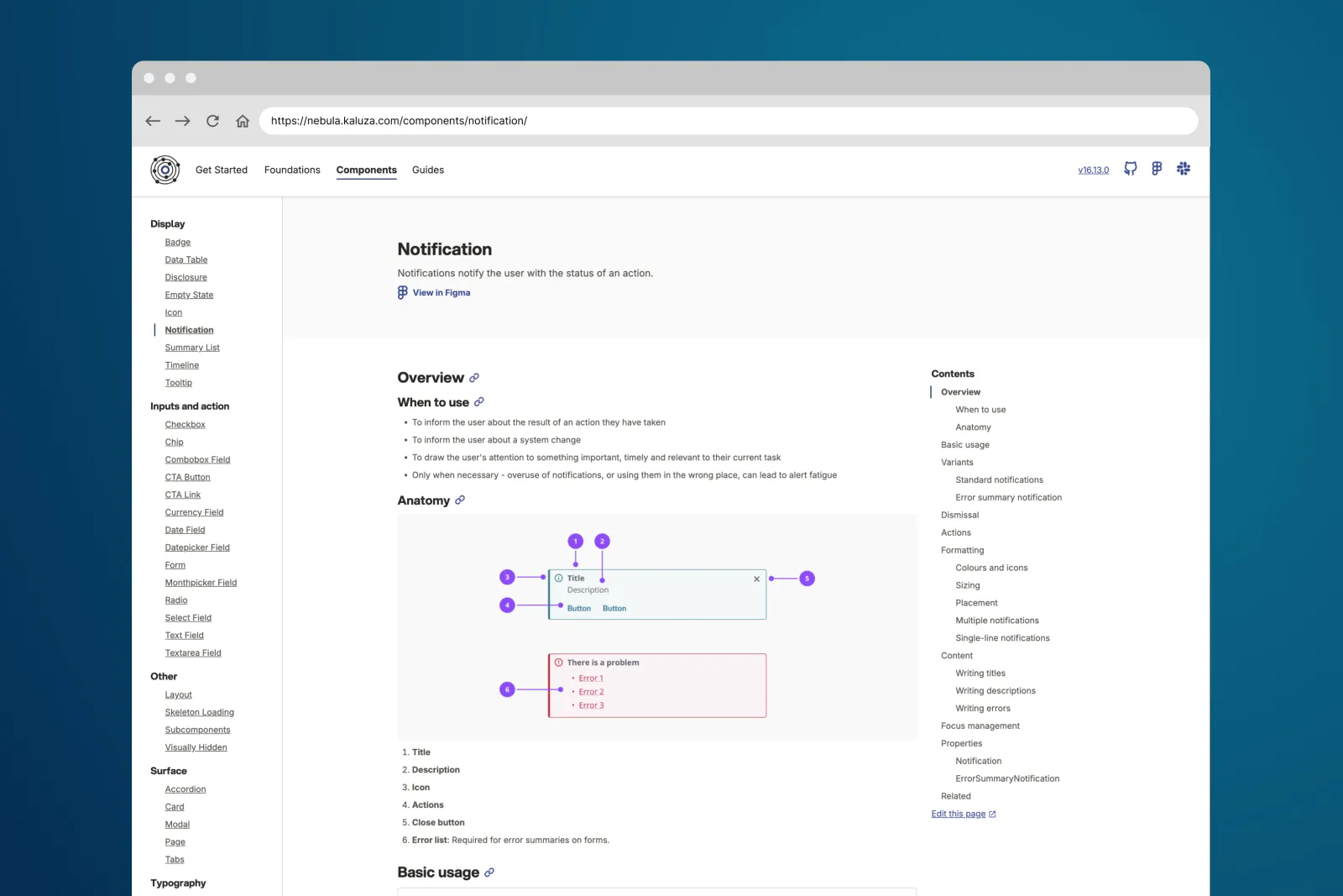 Feedback patterns from the design system: when to use a banner, a toast or a callout.